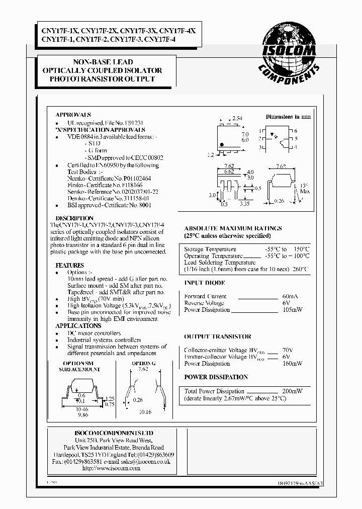 CNY17F-2_1139629.PDF Datasheet