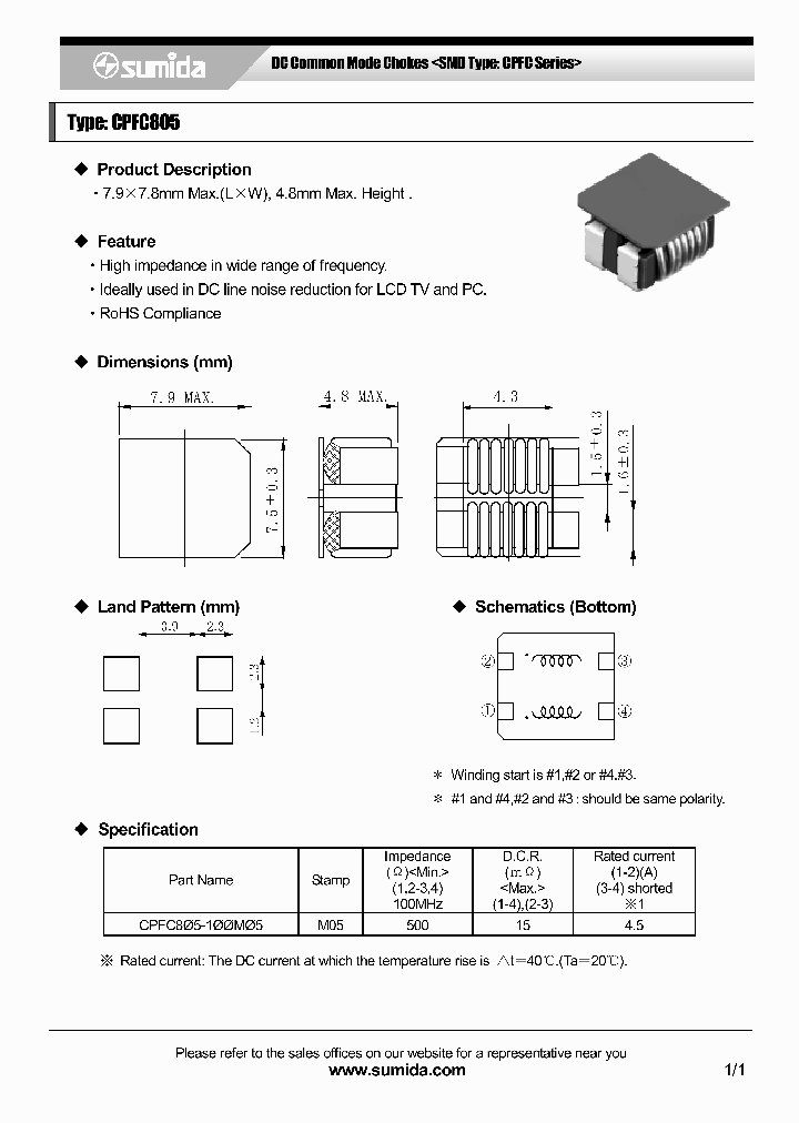 CPFC805_1228005.PDF Datasheet