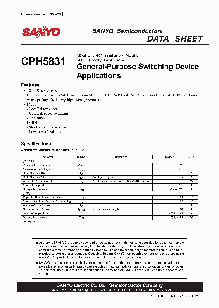 CPH5831_1089297.PDF Datasheet