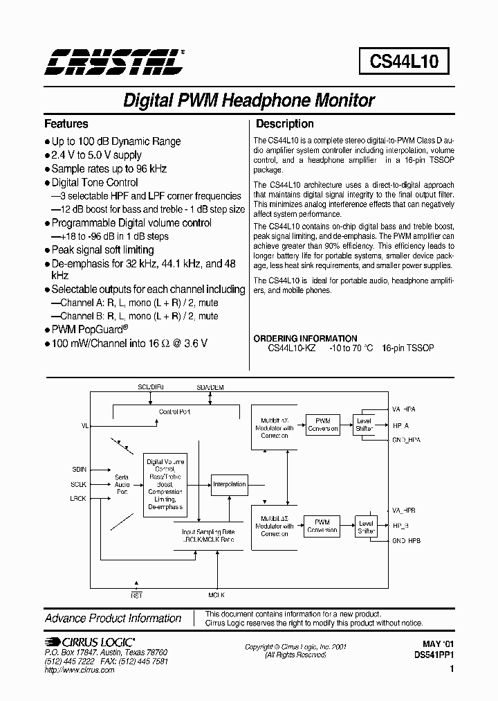 CS44L10-KZ_1228717.PDF Datasheet