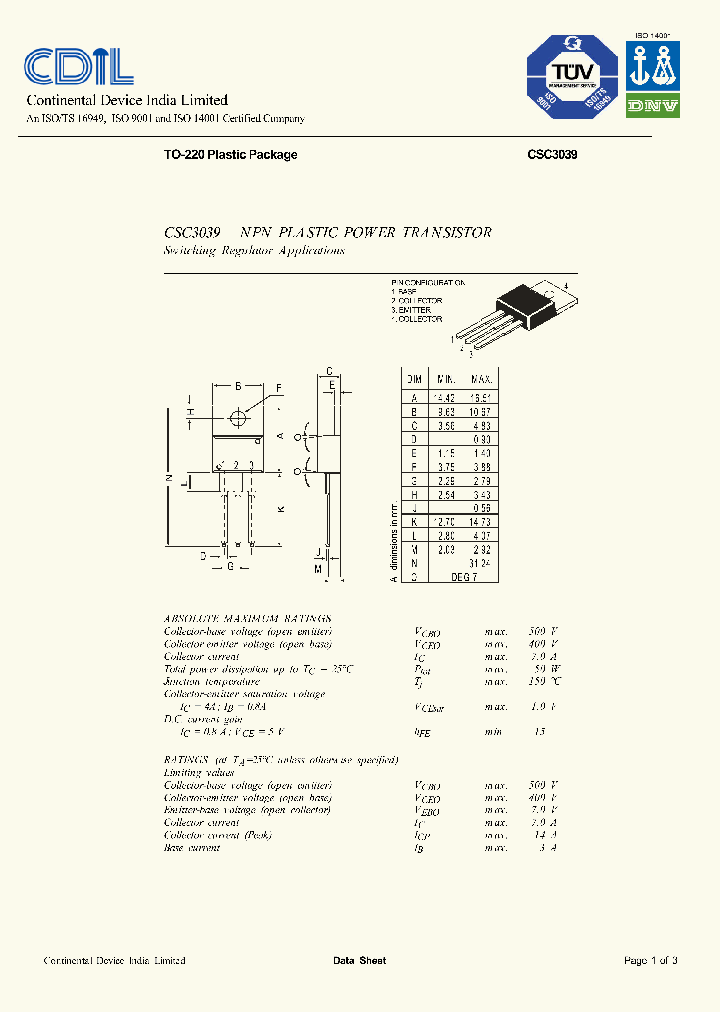 CSC3039_1229056.PDF Datasheet