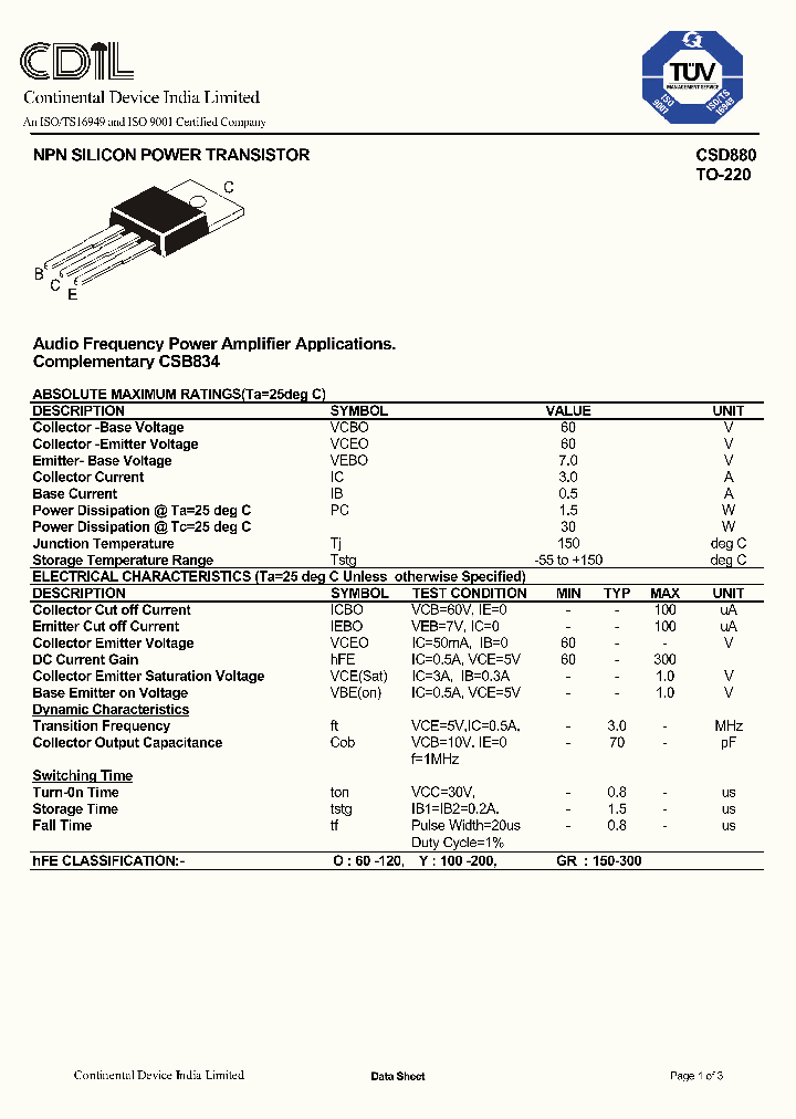CSD880Y_1229082.PDF Datasheet