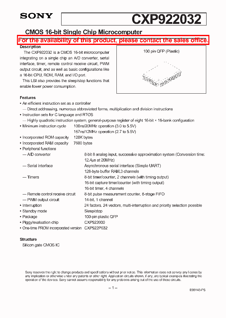CXP922032_1154045.PDF Datasheet