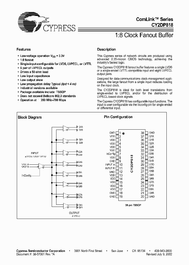 CY2DP818ZIT_1230332.PDF Datasheet