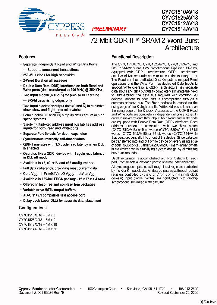 CY7C1510AV18-167BZC_1086038.PDF Datasheet