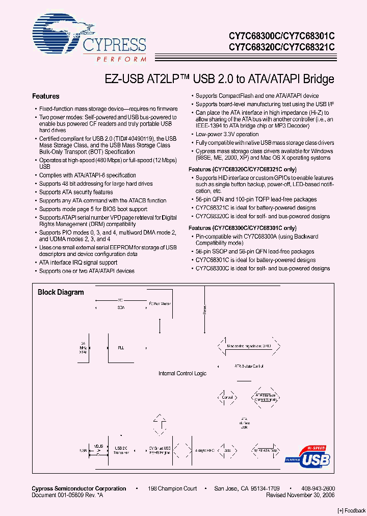 CY7C68301C_1135635.PDF Datasheet