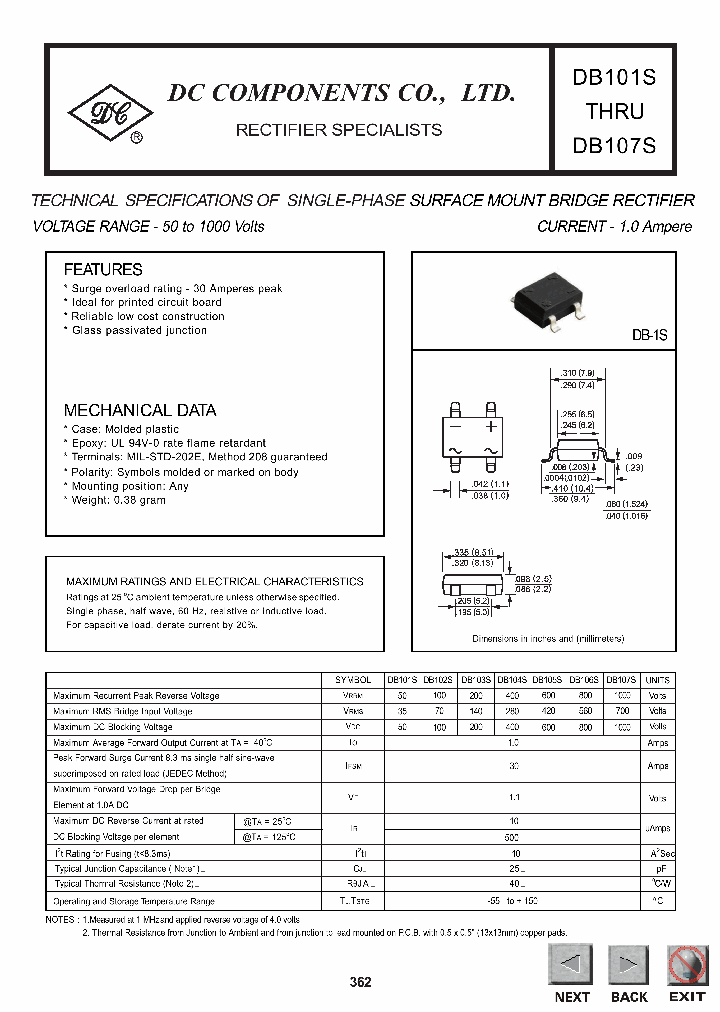 DB107S_1231643.PDF Datasheet