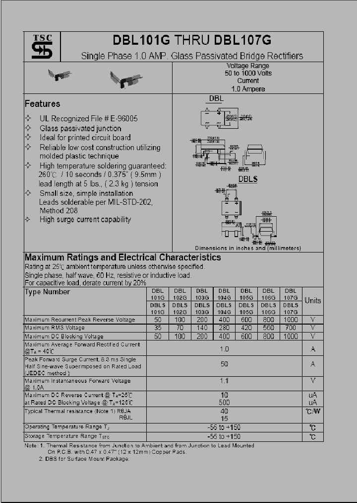 DBL104G_1038012.PDF Datasheet