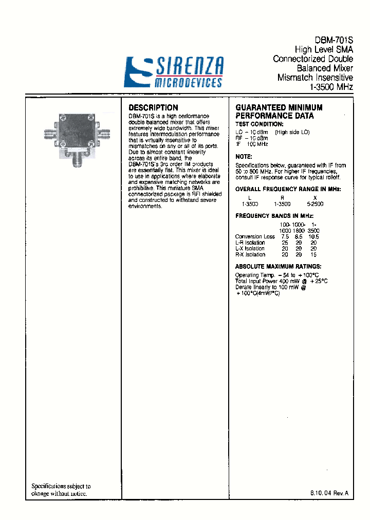 DBM-701S_1231742.PDF Datasheet