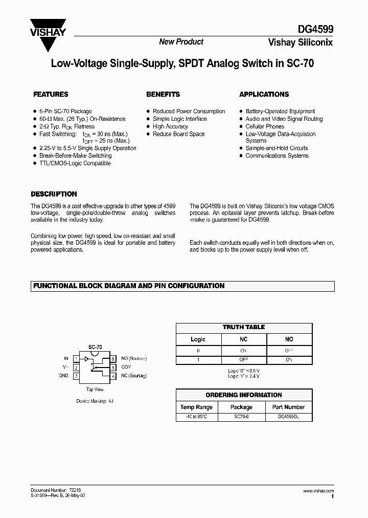 DG4599_1232530.PDF Datasheet