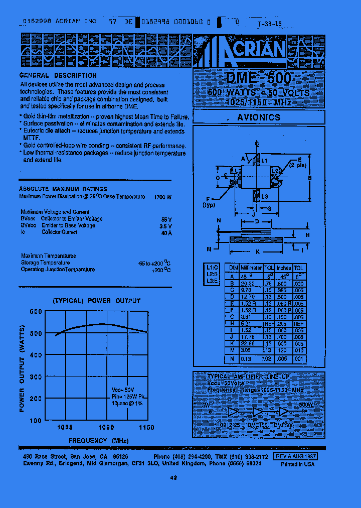 DME500_1233465.PDF Datasheet