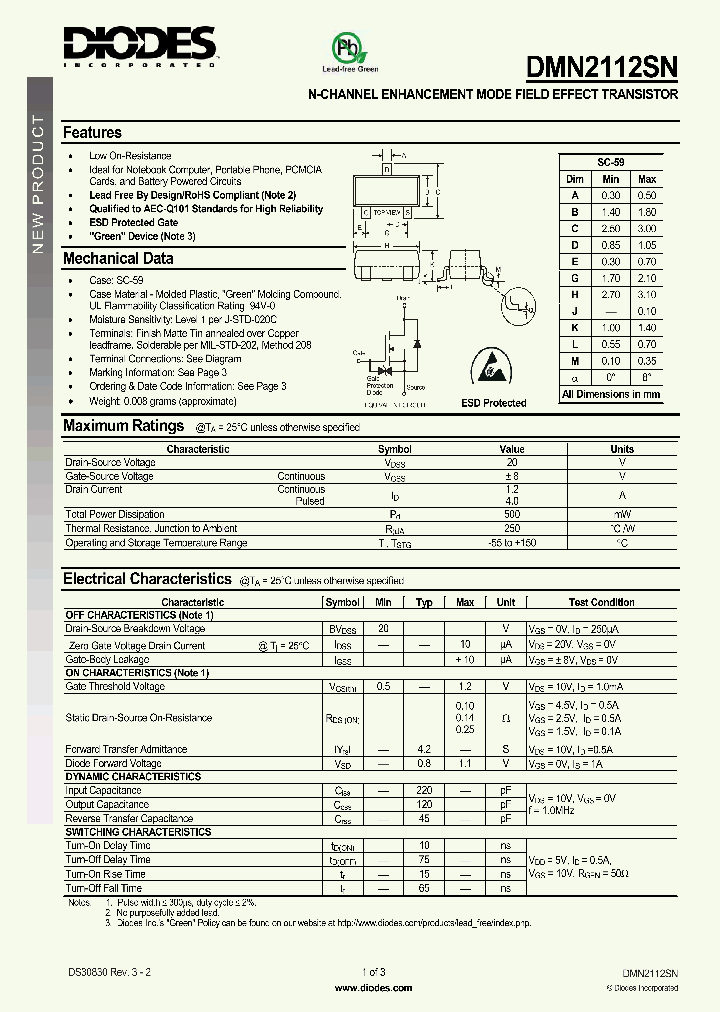 DMN2112SN_1117381.PDF Datasheet