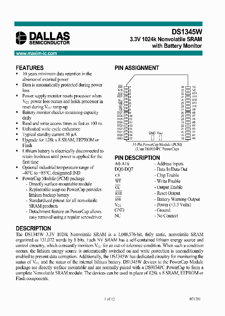 DS1345WP-150-IND_1233962.PDF Datasheet