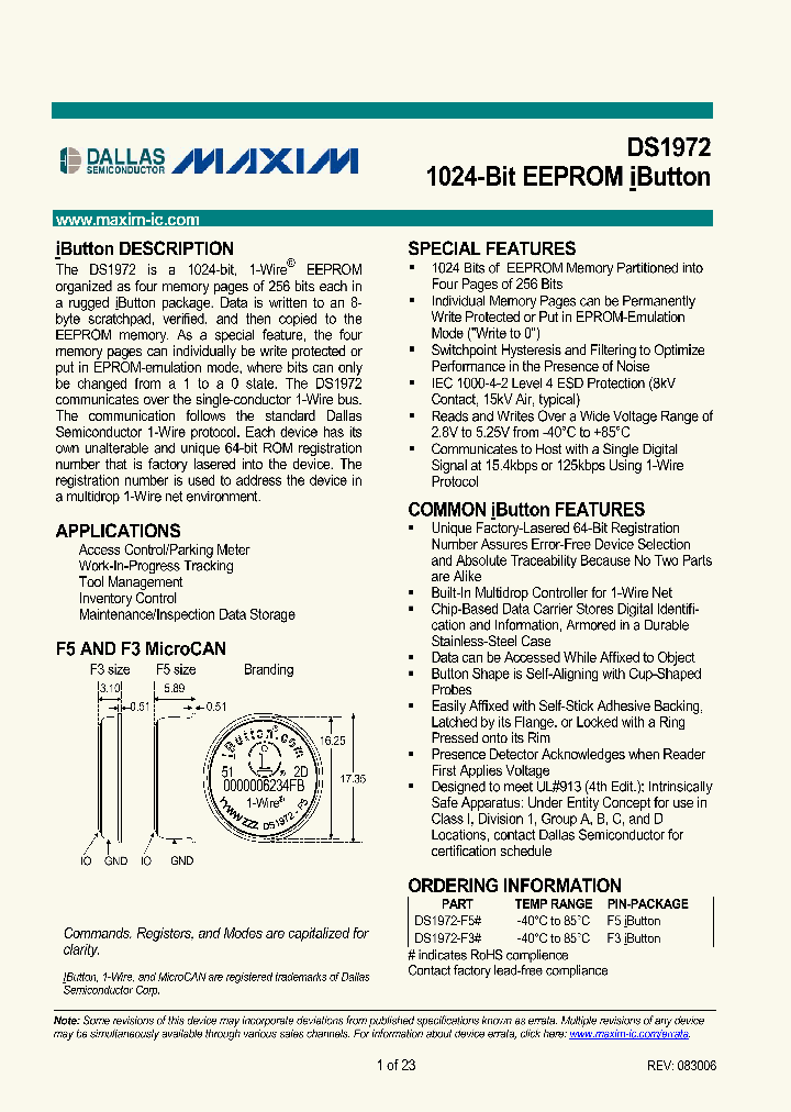 DS1972_1101491.PDF Datasheet