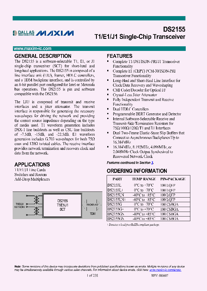 DS2155G_1143173.PDF Datasheet