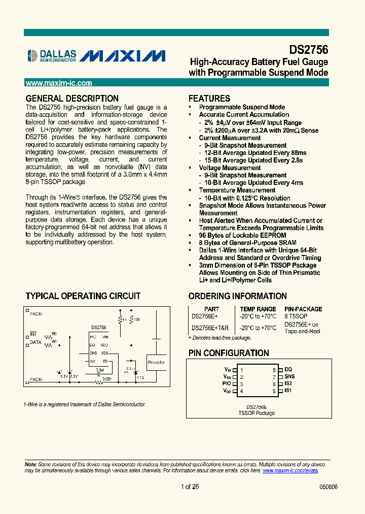DS2756ETR_1234250.PDF Datasheet