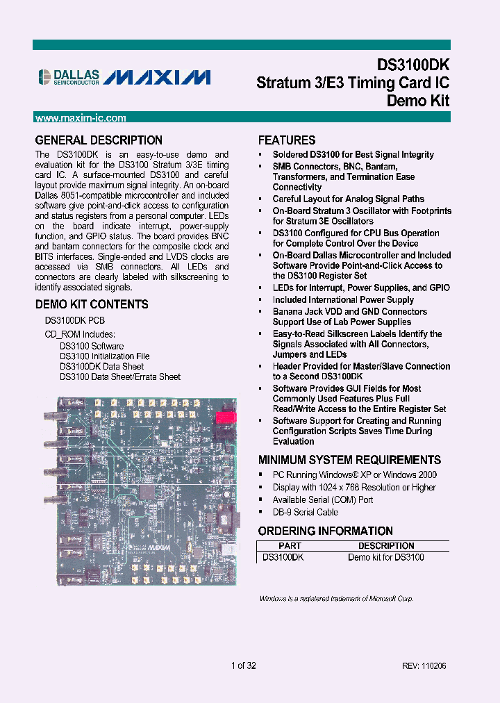DS3100DK_1234276.PDF Datasheet