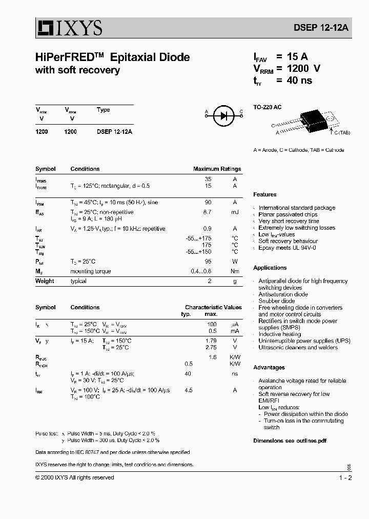DSEP12-12A_1133443.PDF Datasheet