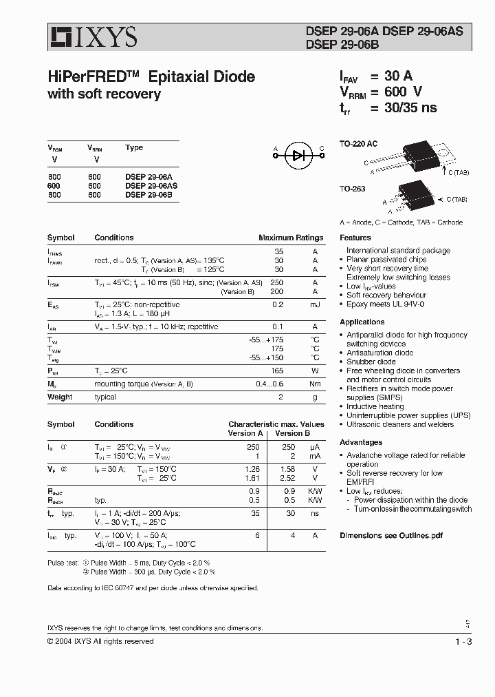 DSEP29-06B_1234687.PDF Datasheet