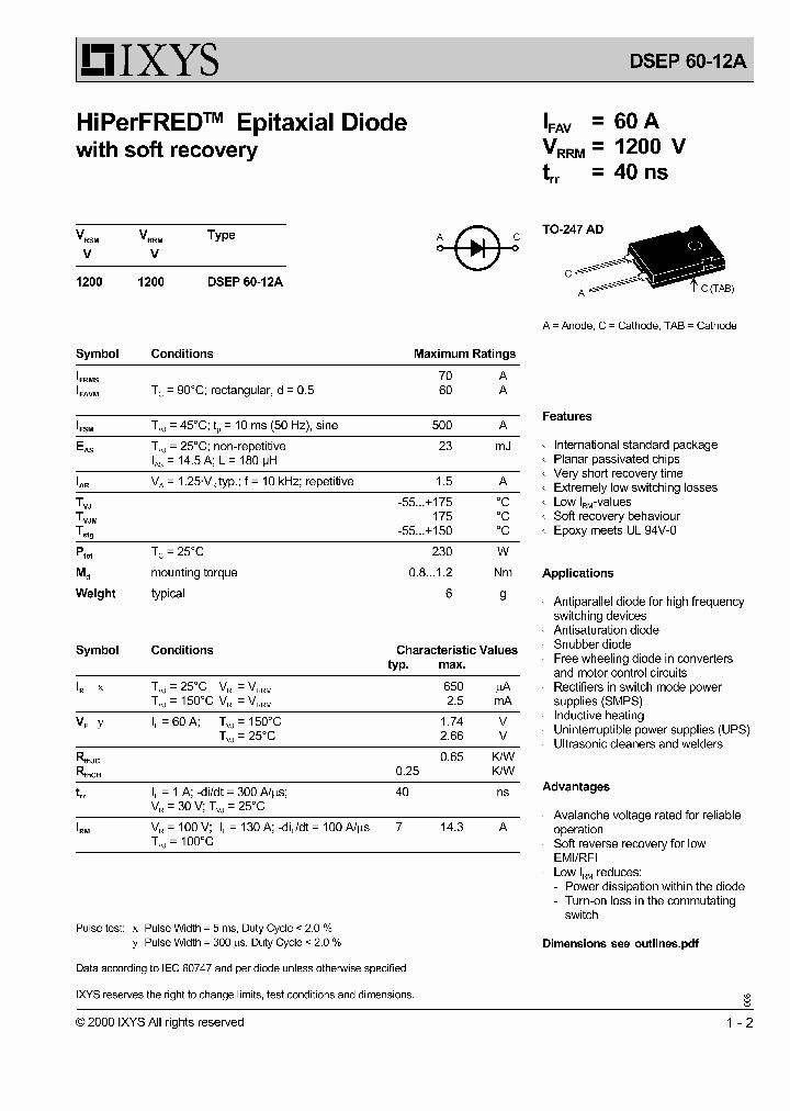 DSEP60-12A_1234707.PDF Datasheet