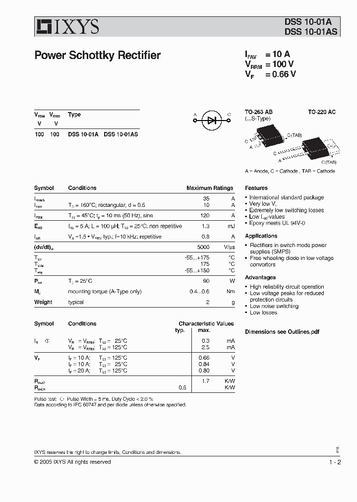 DSS10-01AS_1234838.PDF Datasheet
