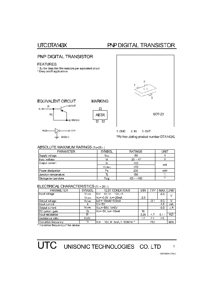 DTA143X_1235024.PDF Datasheet