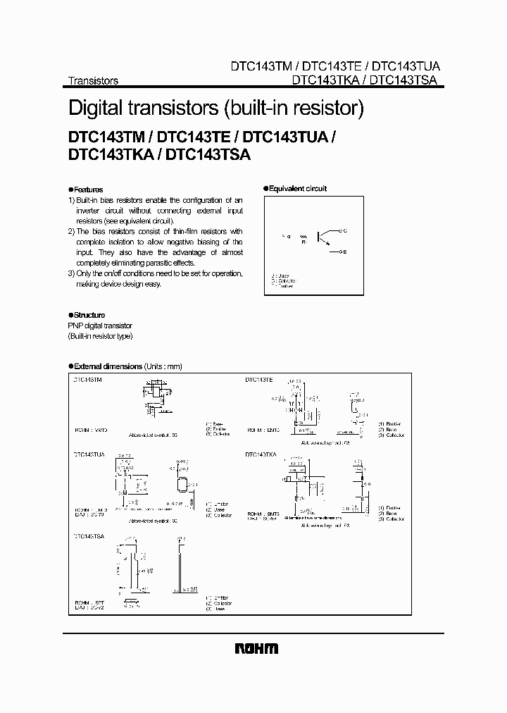 DTC143TUA_1235159.PDF Datasheet