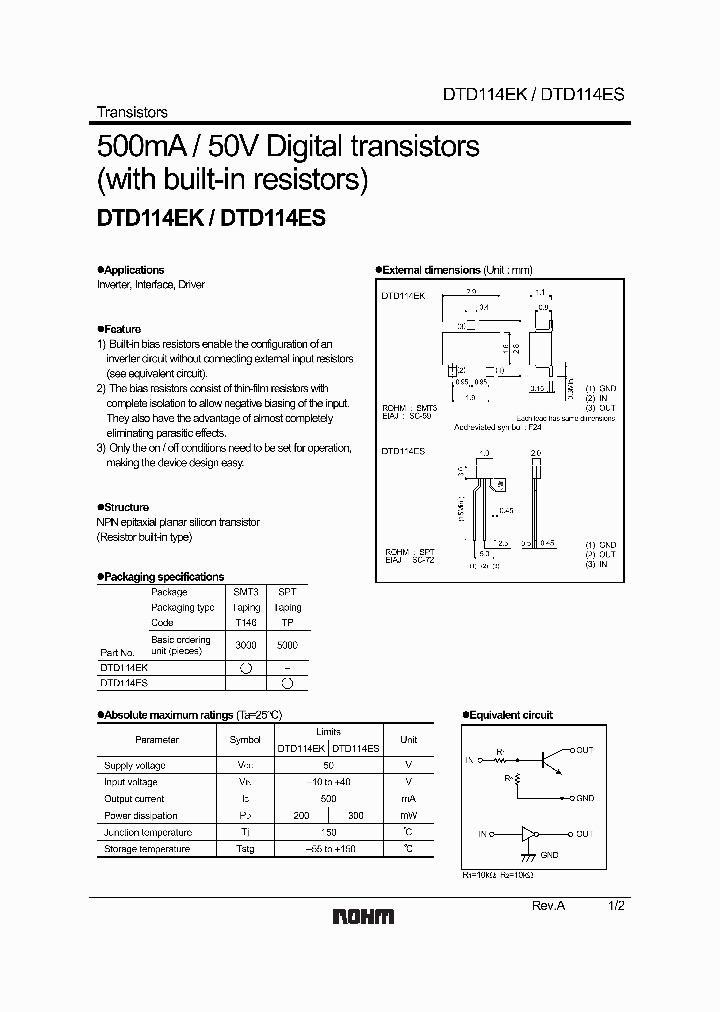 DTD114ES_1235228.PDF Datasheet