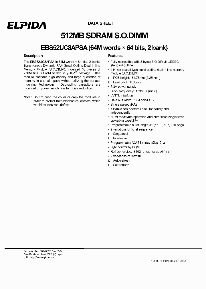 EBS52UC8APSA-7AL_1235702.PDF Datasheet