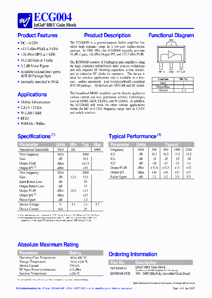 ECG00407_1235760.PDF Datasheet