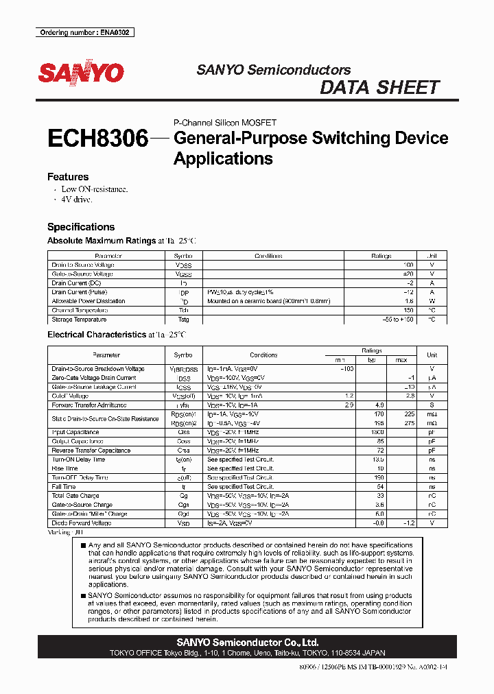 ECH8306_1095968.PDF Datasheet