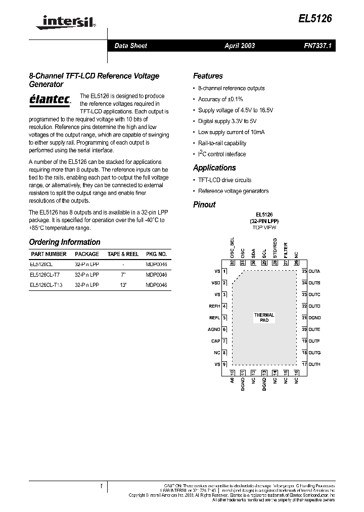 EL5126_710109.PDF Datasheet