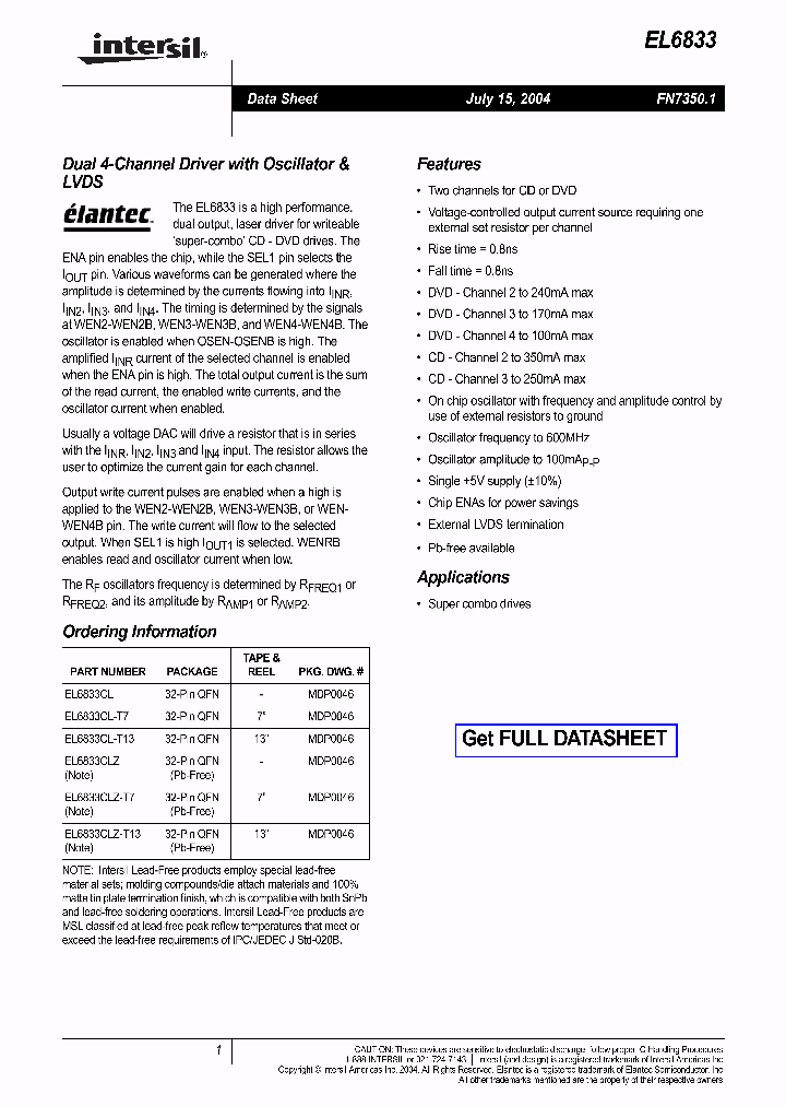 EL6833_1049509.PDF Datasheet