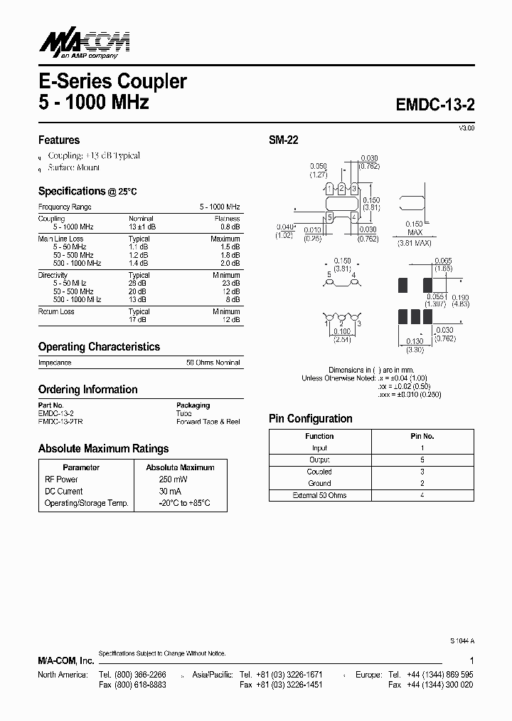 EMDC-13-2TR_1237205.PDF Datasheet