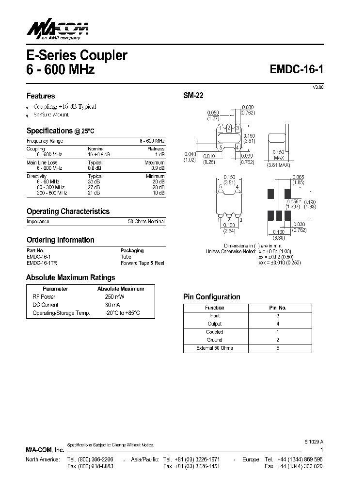 EMDC-16-1TR_1237209.PDF Datasheet