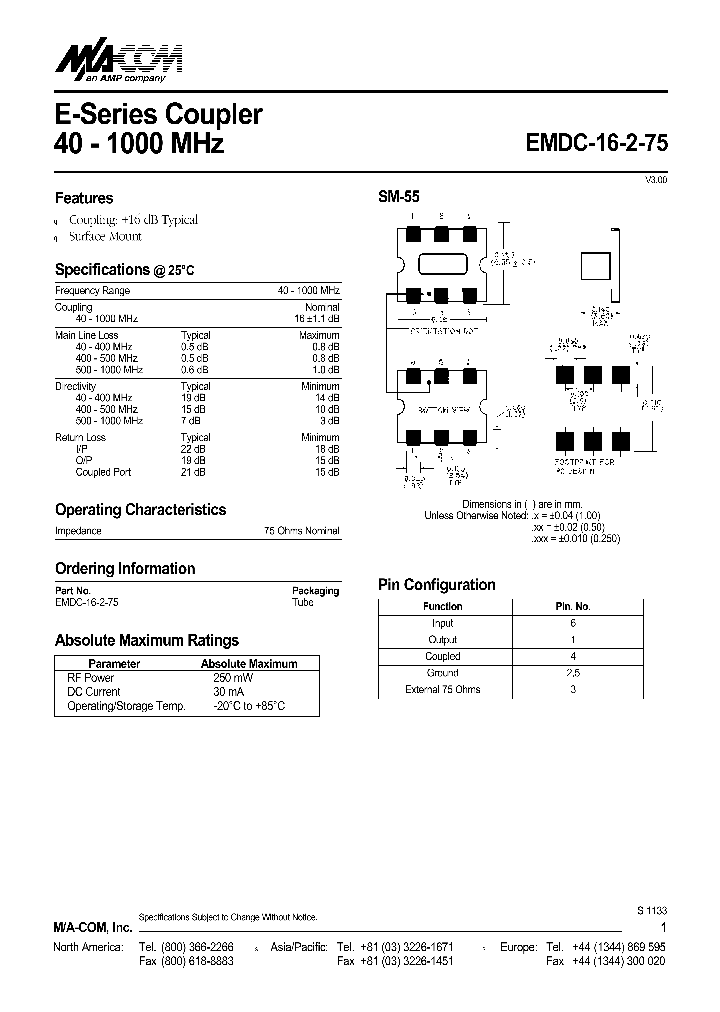 EMDC-16-2-75_1237210.PDF Datasheet
