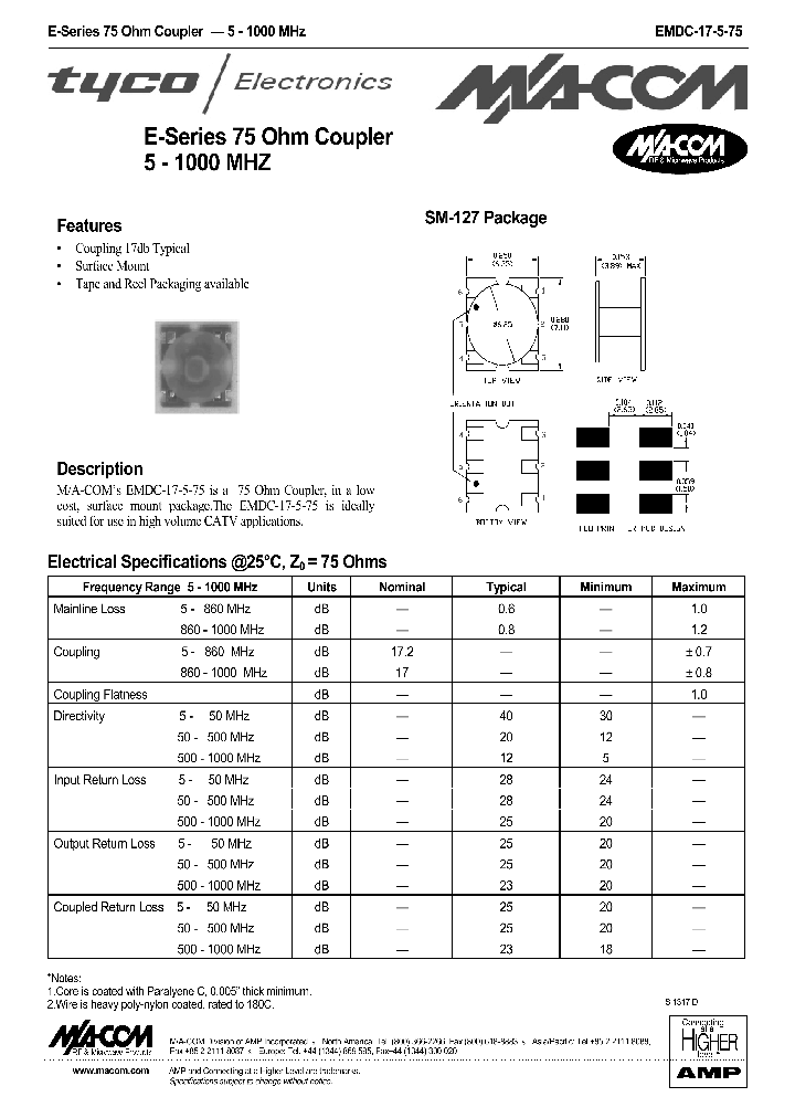 EMDC-17-5-75_1237214.PDF Datasheet