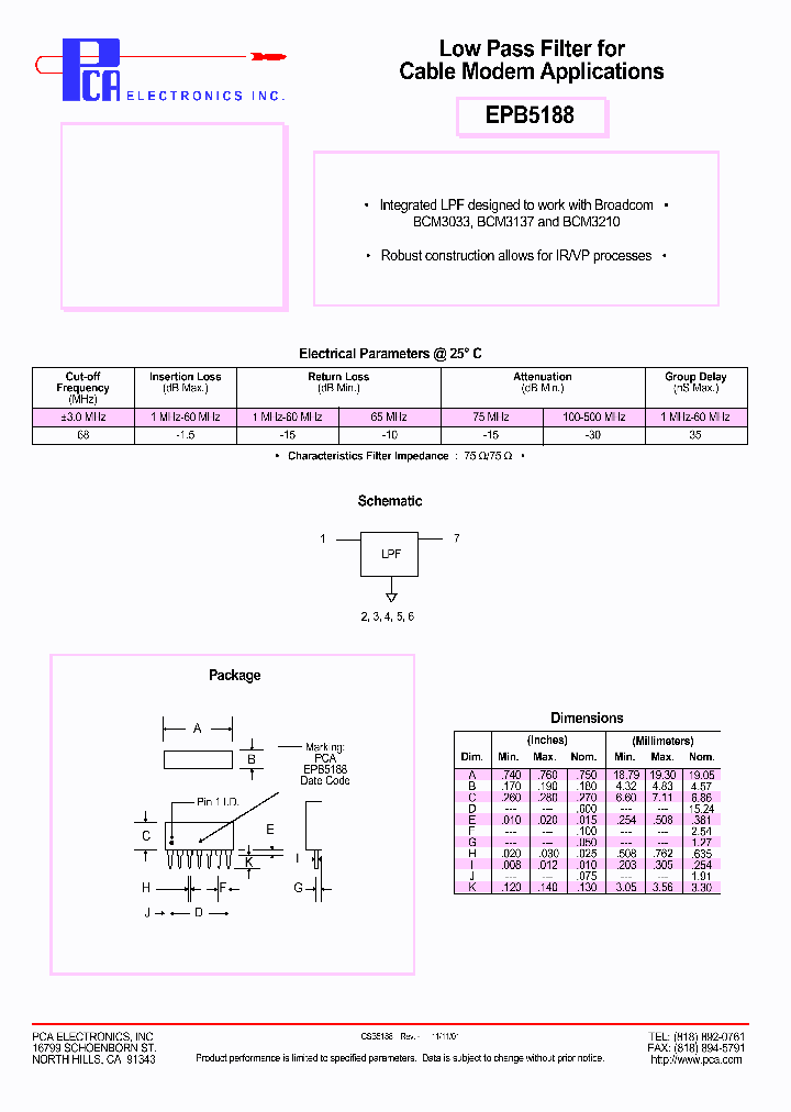 EPB5188_1032139.PDF Datasheet