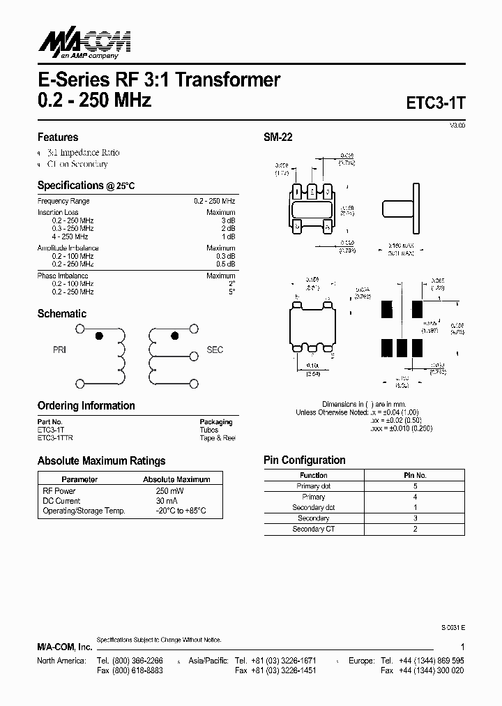 ETC3-1TTR_1238070.PDF Datasheet