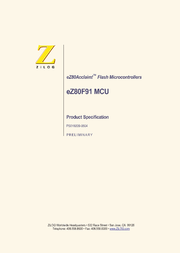 EZ80F910200ZCO_1145924.PDF Datasheet