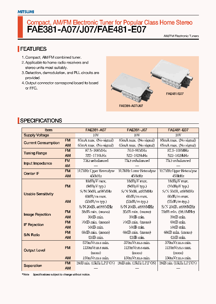 FAE381-J07_951542.PDF Datasheet