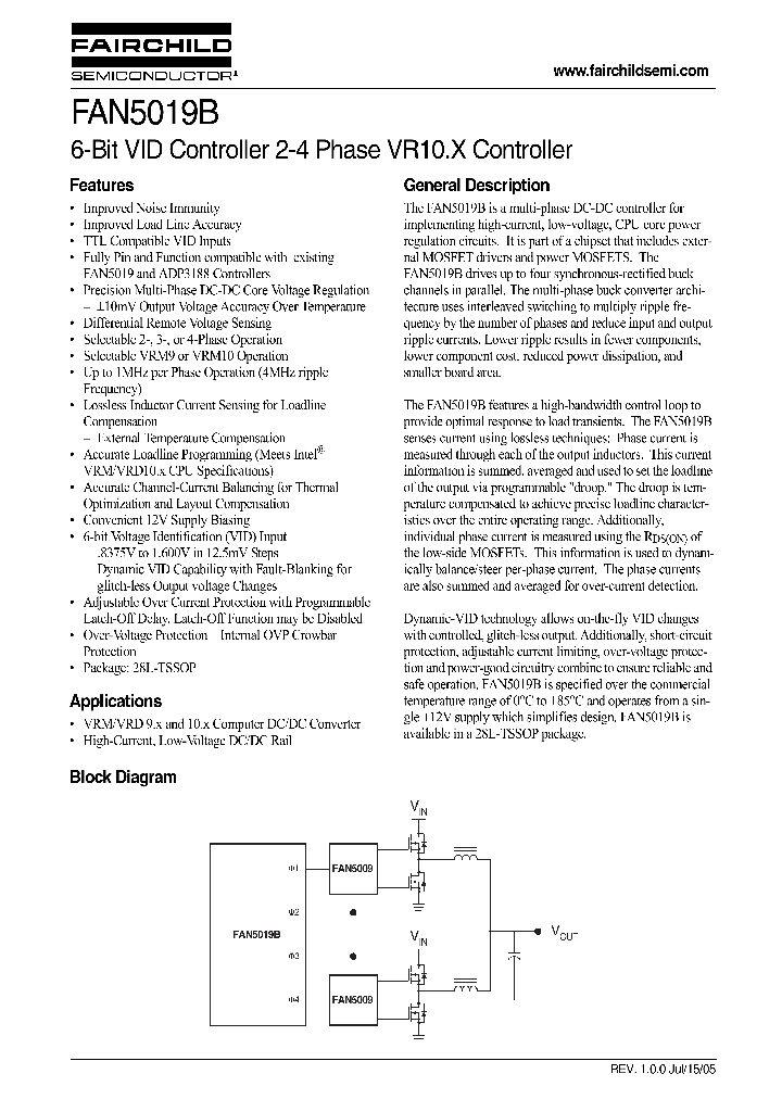 FAN5019B_1174244.PDF Datasheet