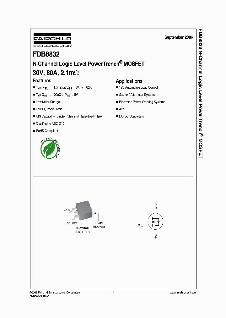 FDB8832_1106577.PDF Datasheet
