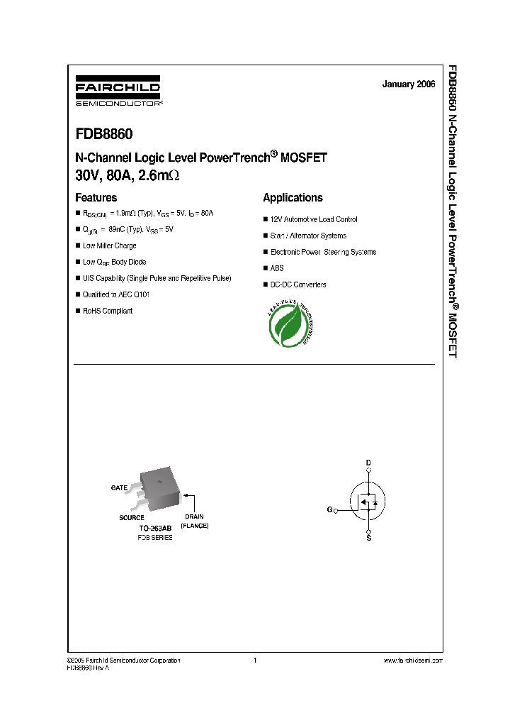 FDB8860_1239225.PDF Datasheet