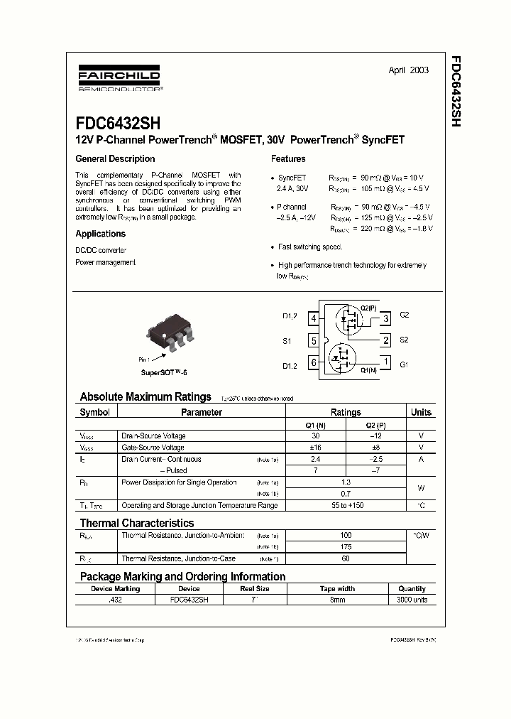 FDC6432SH_1239304.PDF Datasheet