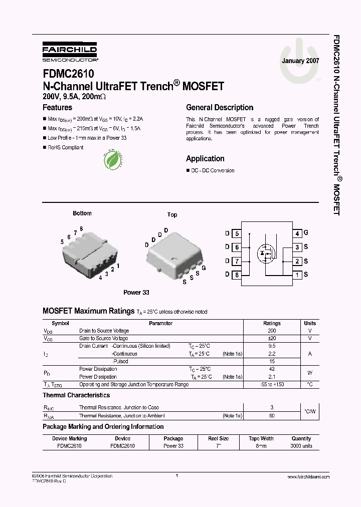 FDMC261007_1096488.PDF Datasheet