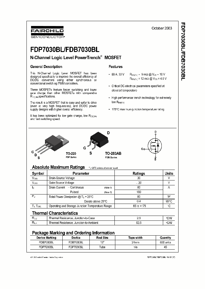 FDP7030BL_1239571.PDF Datasheet