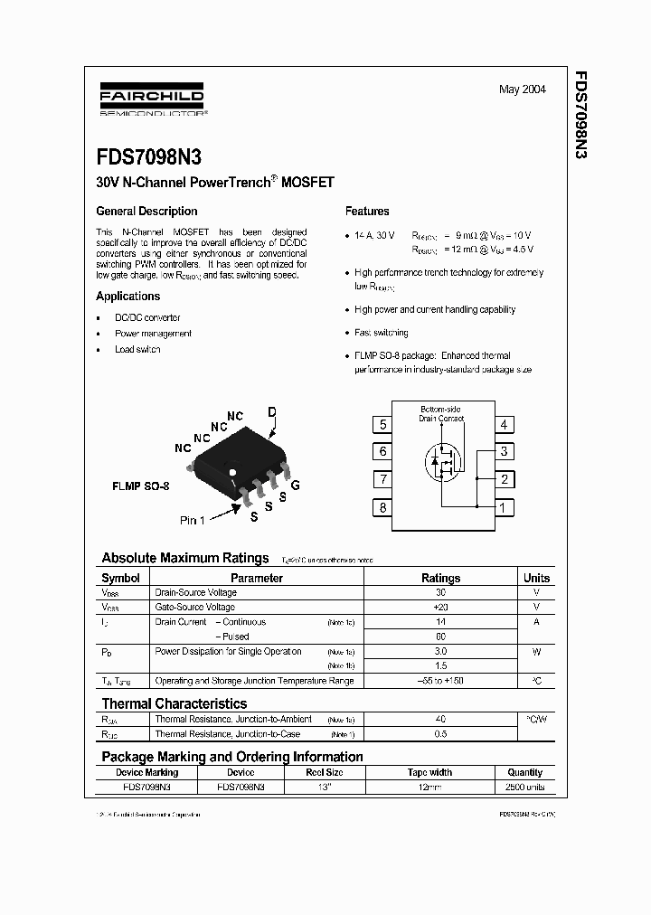 FDS7098N3_1023743.PDF Datasheet