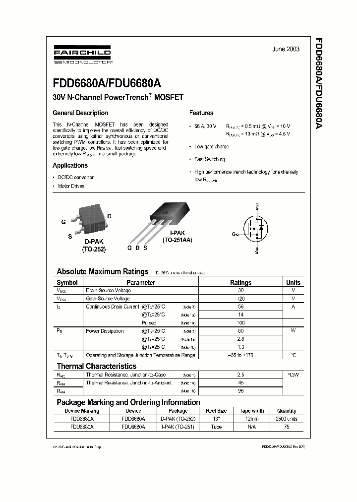 FDU6680A_1239822.PDF Datasheet