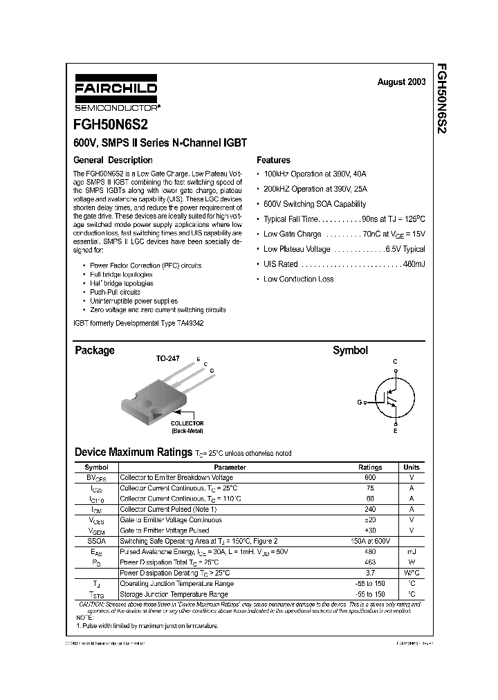 FGH50N6S2_1240130.PDF Datasheet